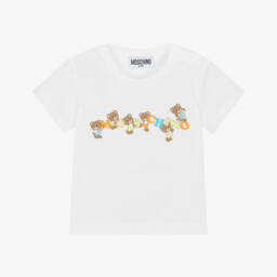 Moschino-Boys Cotton Tee with Embroidery | Childrensalon Outlet
