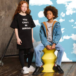 Moschino Kid-Teen-Boys Denim Jacket with Hood | Childrensalon Outlet