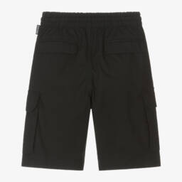 Moschino-Boys Durable Black Cargo Shorts | Childrensalon Outlet
