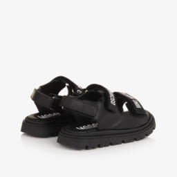 Moschino-Boys Elegant Ebony Hook Sandals | Childrensalon Outlet