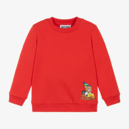 Moschino Baby-Boys Festive Red Bear Jumper | Childrensalon Outlet