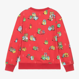 Moschino Kid-Teen-Boys Festive Teddy Sweatshirt | Childrensalon Outlet