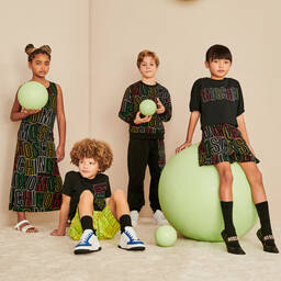 Moschino Kid-Teen-شورت قطن جيرسي لون أخضر فاقع للأولاد | Childrensalon Outlet