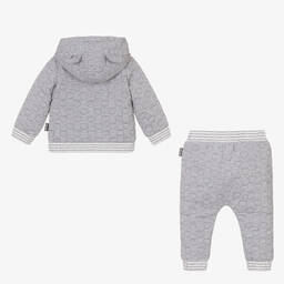 Moschino Baby-Boys Grey Cotton Teddy Beat Tracksuit | Childrensalon Outlet