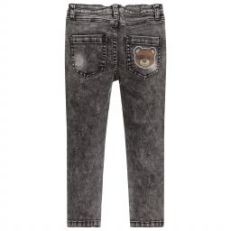 موسكينو Kid-Teen-Boys Grey Denim Jeans  | Childrensalon Outlet
