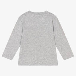 Moschino Малыши-Серая футболка с медвежонком на скейте для мальчиков | Childrensalon Outlet