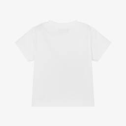 Moschino-Кремовая хлопковая рубашка с вышивкой для мальчиков | Childrensalon Outlet