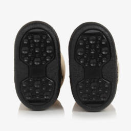 Moschino-Кремовые зимние ботинки из флиса для мальчиков | Childrensalon Outlet