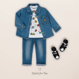 Moschino Baby-Boys Ivory Gift Print Sweatshirt | Childrensalon Outlet