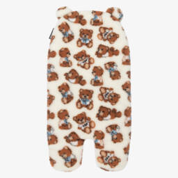 Moschino Baby-Boys Ivory Plush Snuggle Cocoon | Childrensalon Outlet