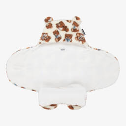 Moschino Baby-Boys Ivory Plush Snuggle Cocoon | Childrensalon Outlet