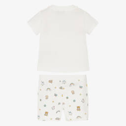 Moschino-Boys Ivory Teddy Bear & Shorts Duo | Childrensalon Outlet