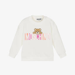 Moschino-Boys Ivory Teddy Crewneck Pullover | Childrensalon Outlet