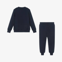 Moschino-Комплект из хлопка с логотипом синий для мальчиков | Childrensalon Outlet