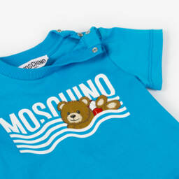 Moschino-Boys' Ocean Blue Bear Tee | Childrensalon Outlet