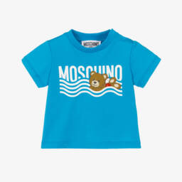 Moschino-Boys' Ocean Blue Bear Tee | Childrensalon Outlet