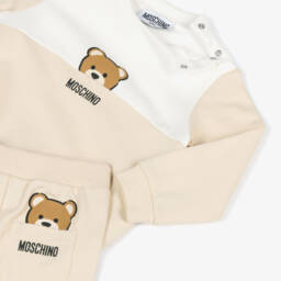 Moschino-Boys' Soft Beige Cotton Set | Childrensalon Outlet