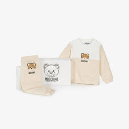 Moschino-Boys' Soft Beige Cotton Set | Childrensalon Outlet
