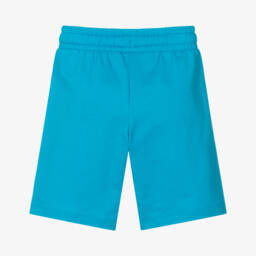 Moschino-Boys Soft Blue Bear Print Shorts | Childrensalon Outlet