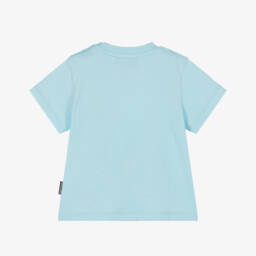 Moschino-Мягкая голубая футболка с медведем для мальчиков | Childrensalon Outlet