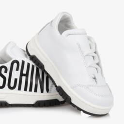 Moschino-Boys Stealth Leather Sneakers | Childrensalon Outlet