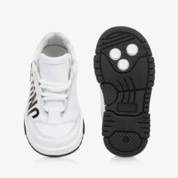 Moschino-Boys Stealth Leather Sneakers | Childrensalon Outlet