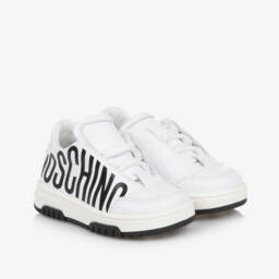 Moschino-Boys Stealth Leather Sneakers | Childrensalon Outlet