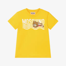 Moschino-Boys Sunny Bear Cotton Tee | Childrensalon Outlet