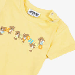 Moschino-Boys Sunny Logo Cotton Tee | Childrensalon Outlet