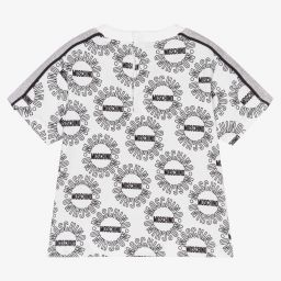 Moschino Baby-تيشيرت أطفال بناتي قطن جيرسي لون أبيض | Childrensalon Outlet