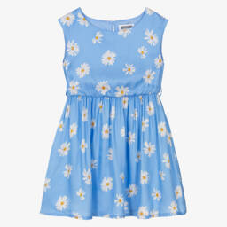 Moschino-فستان أزرق بنقشة الأقحوان للبنات | Childrensalon Outlet