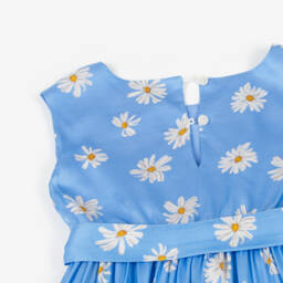 Moschino-فستان أزرق بنقشة الأقحوان للبنات | Childrensalon Outlet