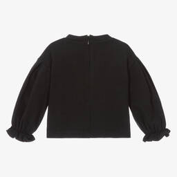 Moschino Baby-Girls Black Cotton Sweatshirt | Childrensalon Outlet