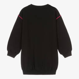 Moschino Kid-Teen-Girls Black Cotton Sweatshirt Dress | Childrensalon Outlet