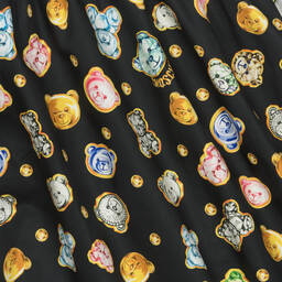 Moschino Кид-Тин-Girls Black Cotton Teddy Bear Gems Skirt | Childrensalon Outlet