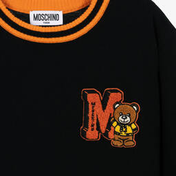 موسكينو Kid-Teen-Girls Black Cotton & Wool Knit Dress | Childrensalon Outlet