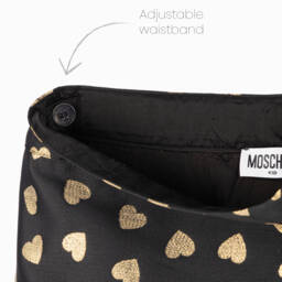 Moschino Kid-Teen-Girls Black Gold Heart Pattern Skirt | Childrensalon Outlet