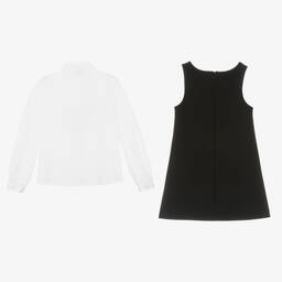 Moschino Kid-Teen-طقم فستان بينافور قطن بوبلين لون أسود | Childrensalon Outlet