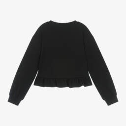 موسكينو Kid-Teen- سويتشيرت بشعار الدب تيدي قطن لون أسود للبنات | Childrensalon Outlet