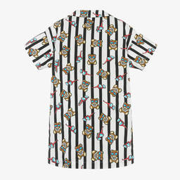 Moschino Kid-Teen-Girls Black & White Stripe Bear Dress | Childrensalon Outlet