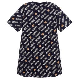 Moschino Кид-Тин-Girls Blue Cotton T-Shirt | Childrensalon Outlet