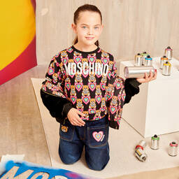 Moschino Kid-Teen-جينز قطن دنيم لون أزرق للبنات | Childrensalon Outlet