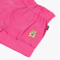Moschino-Girls Blush Poplin Paperbag Shorts | Childrensalon Outlet