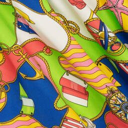 موسكينو Kid-Teen-تنورة فيسكوز تويل بطبعة ملونة | Childrensalon Outlet