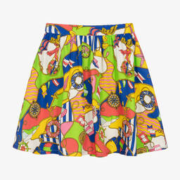 موسكينو Kid-Teen-تنورة فيسكوز تويل بطبعة ملونة | Childrensalon Outlet