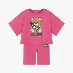 Moschino-Girls Cotton Candy Cycling Ensemble | Childrensalon Outlet