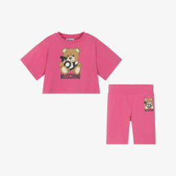 Moschino-Girls Cotton Candy Cycling Ensemble | Childrensalon Outlet