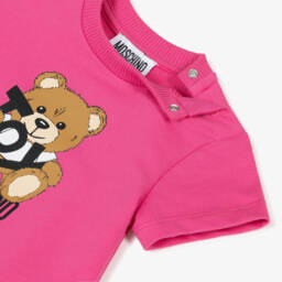Moschino-Girls Cotton Candy Teddy Dress | Childrensalon Outlet