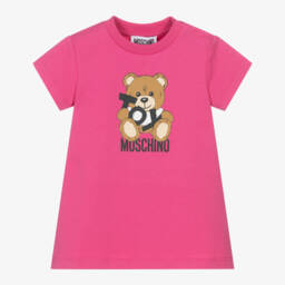 Moschino-Girls Cotton Candy Teddy Dress | Childrensalon Outlet