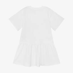 Moschino-Girls Cotton Tee Dress in White | Childrensalon Outlet
